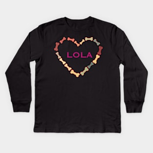 LOLA MY FOUR LEGGED FRIEND Kids Long Sleeve T-Shirt